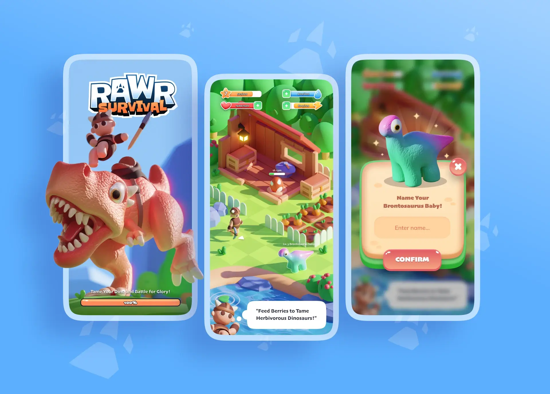 RAWR Survival (Game UI) case study